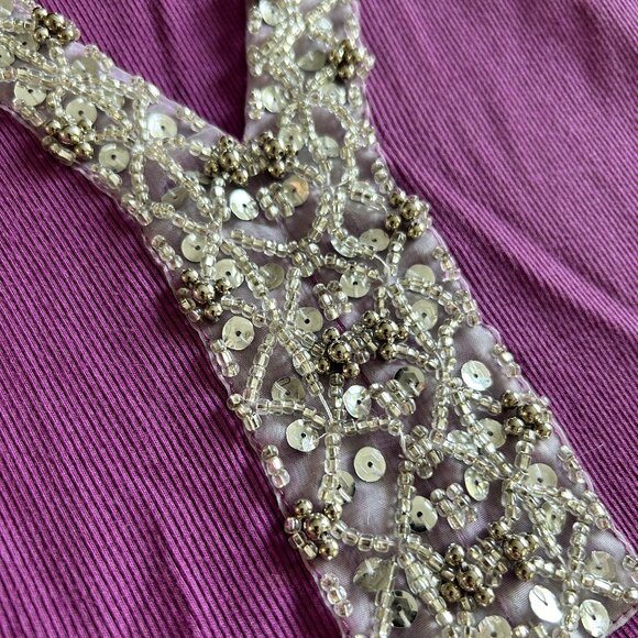Purple V-neck Embellished Sequin Tank ASO Sharpay Evans - Picture 5 of 8